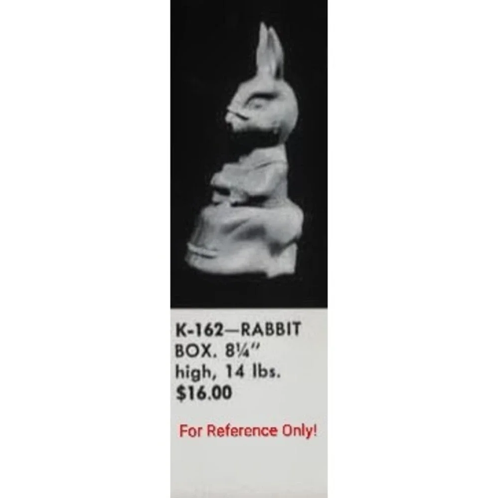 Kentucky‎ Mold Shop K-162 Rabbit Box Ceramic Slip Casting Plaster Mold Vintage